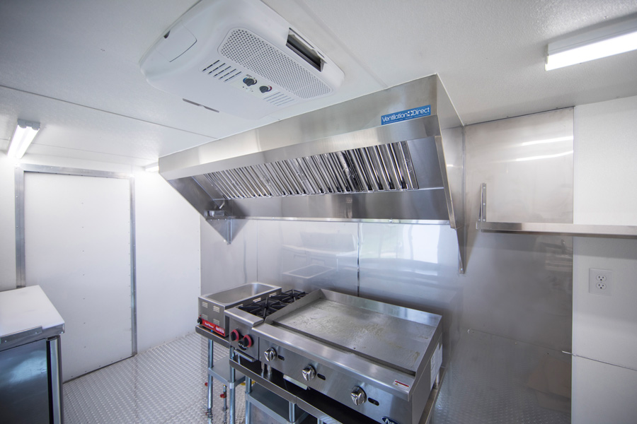 Picture of 5' Mobile Kitchen Hood System with Exhaust Fan