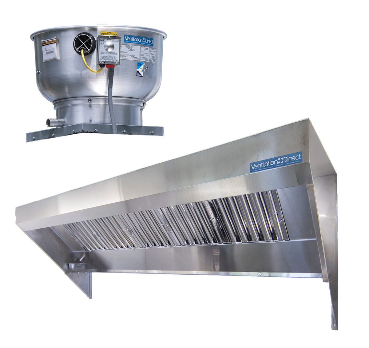Imperial VT0502 Heavy Duty Exhaust Hood – Wall Mount, Galvanized Steel, White, Includes Damper & Screen, 5-Inch Duct, For Bathroom Fans