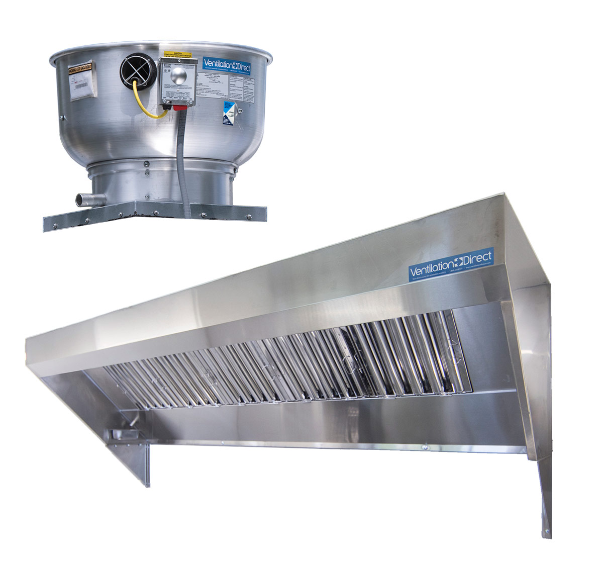 Picture of 8' Mobile Kitchen Hood System with Exhaust Fan